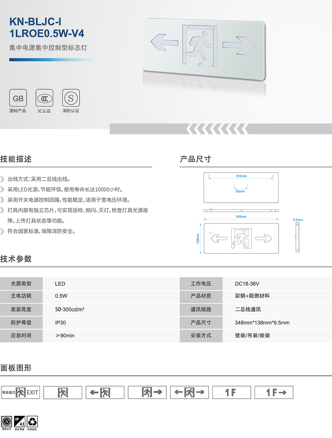 KN-BLJC-I-1LROE0.5W-V4集中電源集中控制型標志燈.jpg